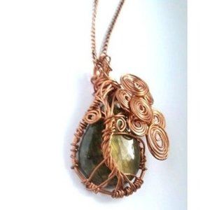 Labradorite wirework necklace